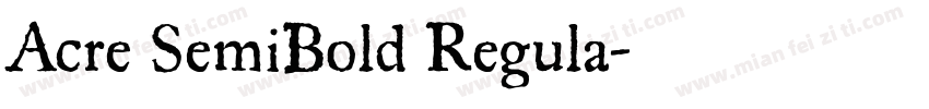 Acre SemiBold Regula字体转换